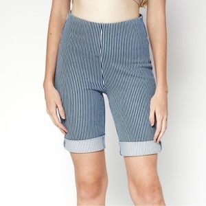 Lysse Pull On Stripe Basic Shorts XS NWT